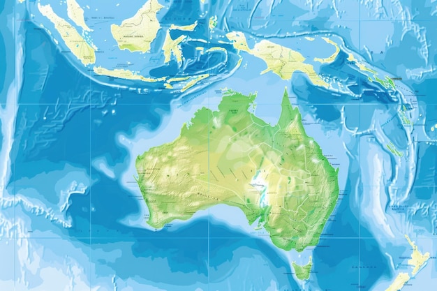 Photo la présence de l'australie mise en évidence dans le contexte mondial