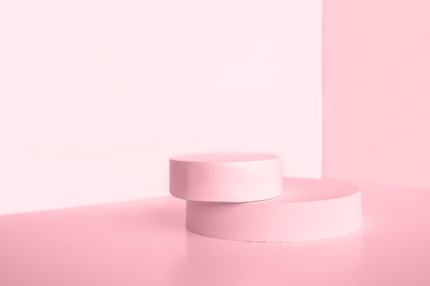 Présentation du produit cosmétique Podium 3D Forme géométrique minimale abstraite Une sphère en pierre cylindrique