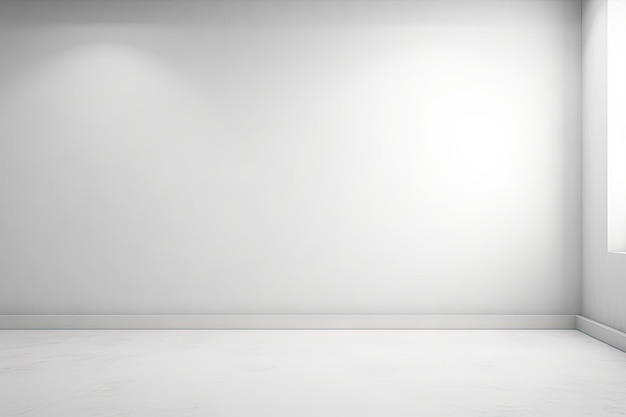Présentation du produit sur fond de studio blanc abstrait Chambre grise avec des ombres de fenêtre Dos flou