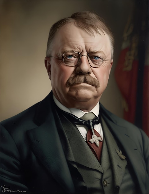 Photo le président des états-unis, theodore roosevelt.