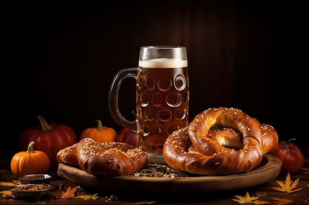 Le pretzel de la fête de la bière d'octobre génère Ai