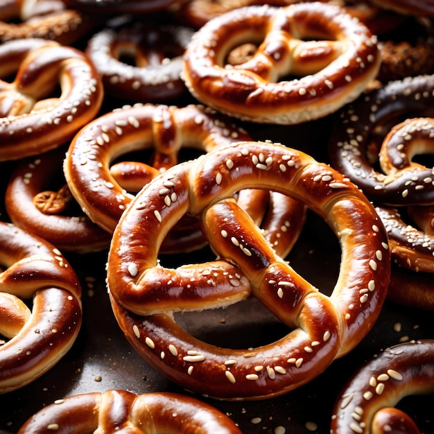 Pretzels collation traditionnelle au pain cuit à la fourrure à la forme tordue