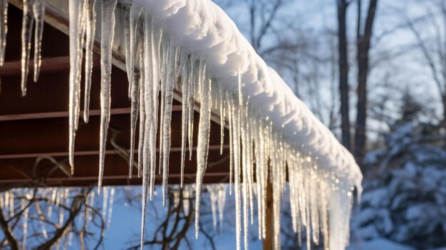 Prévention des barrages de glace sur les toits par temps de gel avec des dangers