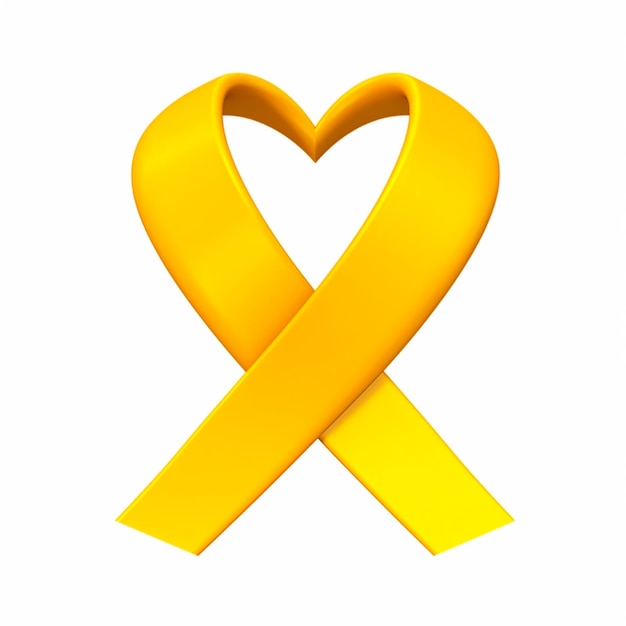 Prévention du suicide avec ruban coeur jaune