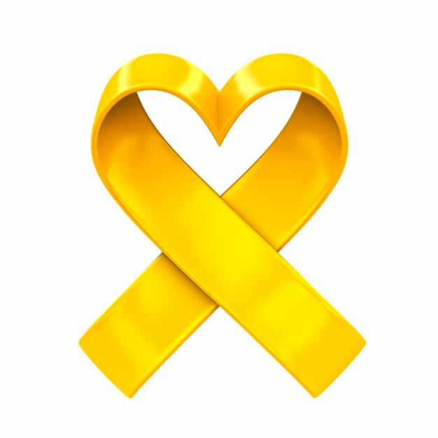 Photo prévention du suicide avec ruban coeur jaune