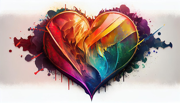 Pride Heart Pride Mois et jour l'amour conquiert tout