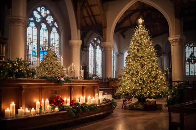 La prière de Noël à l'église