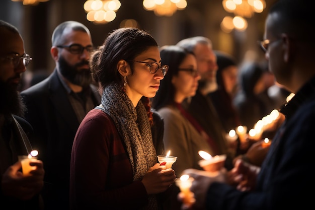 Photo prières communautaires les participants se tiennent épaule à épaule