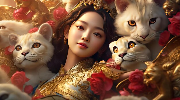 La princesse et les trois chats