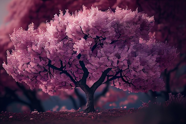 Printemps fleur de cerisier sakura treegénérative ai