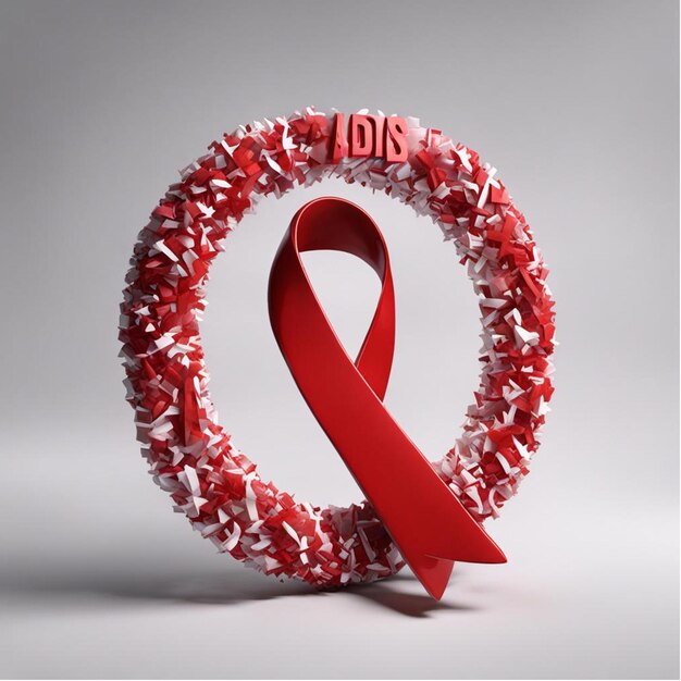 Photo la prise de conscience du sida le ruban rouge est le concept de la journée mondiale du sida.