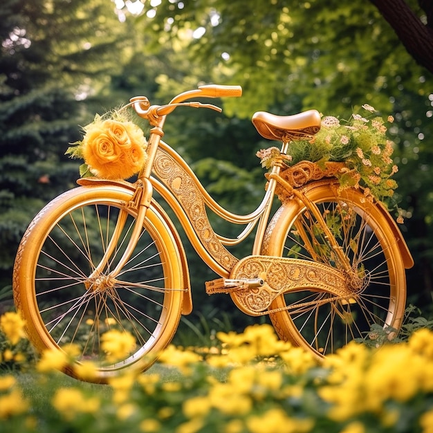 Photo prise de vue d'une bicyclette