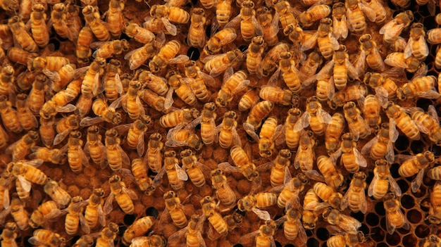 Une prise de vue complète des abeilles