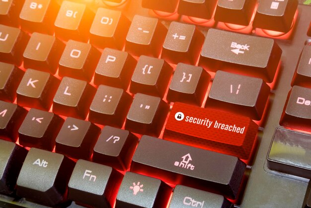 Une prise de vue complète du clavier d'ordinateur