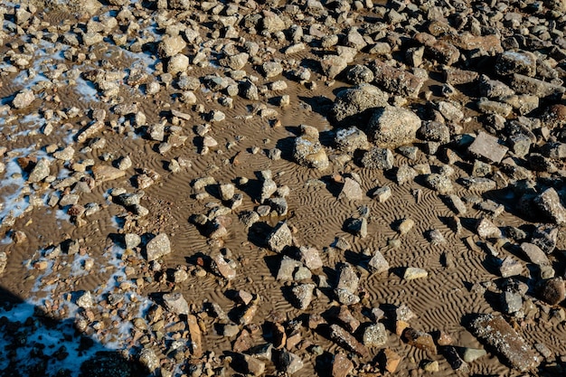 Photo prise de vue complète du sable