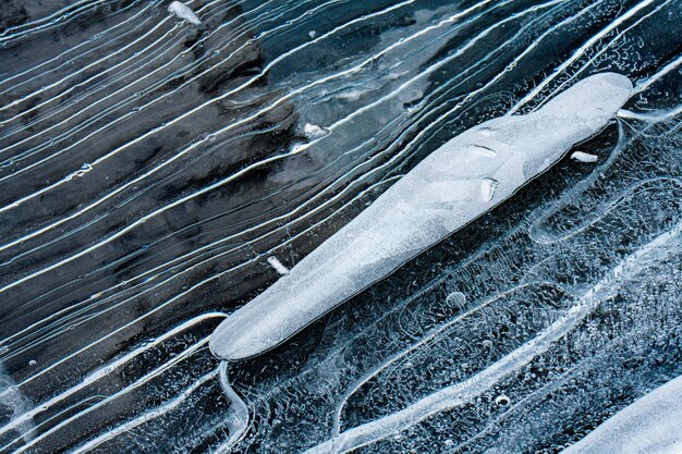 Photo une prise de vue complète de l'eau gelée