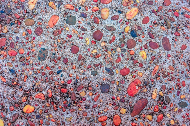 Photo une prise de vue complète des roches multicolores