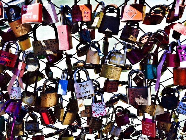 Photo prise de vue plein format de cadenas