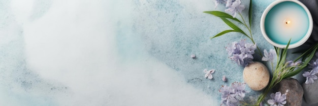 Une prise de vue rapprochée d'un arrangement de spa tranquille vue de haut avec espace de copie ar 31 v 52 ID de travail 57f9ba80a2544c749090f87559e392b6