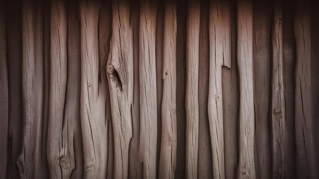 Une prise de vue rapprochée d'un arrière-plan de texture de mur en bois
