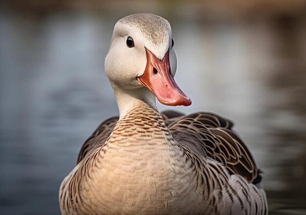 Une prise de vue rapprochée d'un pintail à joues blanches