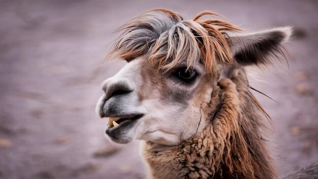 Photo une prise de vue rapprochée de la tête d'un lama