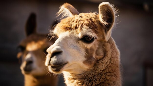 Photo une prise de vue rapprochée de la tête d'un lama