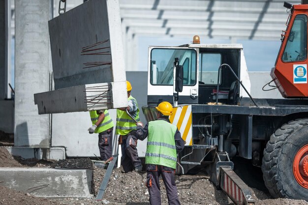 Une prise de vue sélective de la construction d'un complexe résidentiel