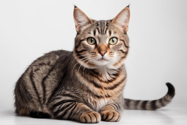 Prise de vue en studio de chat mignon