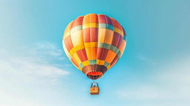 Une prise de vue verticale d'une montgolfière dans le ciel illustration générée par l'IA