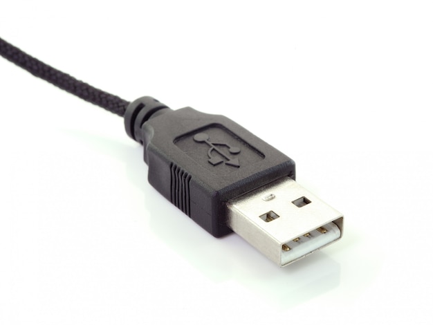 Prises USB noires isolées