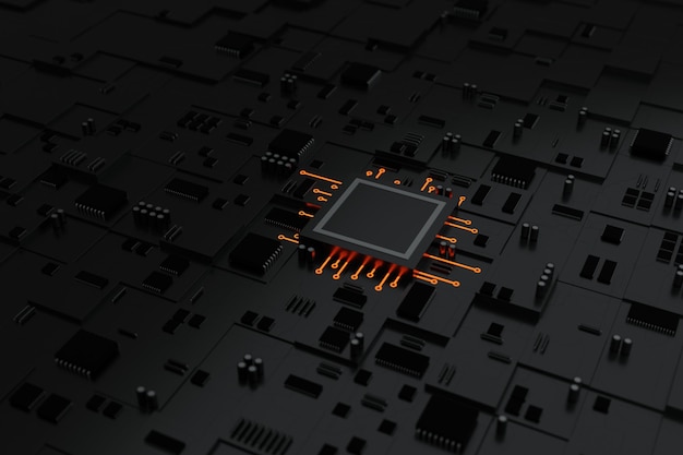 Processeur de chipset sur la carte mère de l'ordinateur