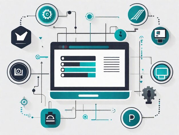 Photo le processus d'automatisation du marketing en action