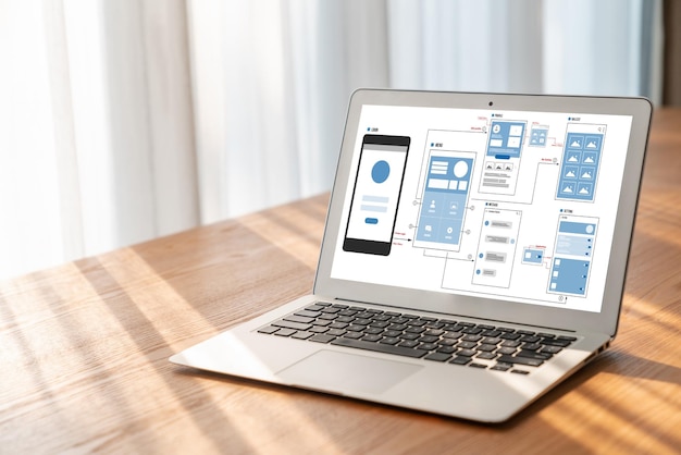 Processus de conception de l'interface utilisateur UX pour une application mobile et un site Web à la mode