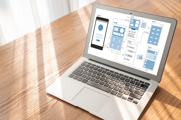 Processus de conception de l'interface utilisateur UX pour une application mobile et un site Web à la mode