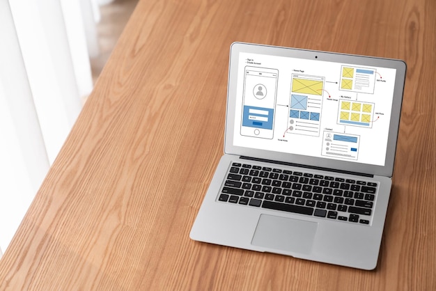 Processus de conception de l'interface utilisateur UX pour une application mobile et un site Web à la mode
