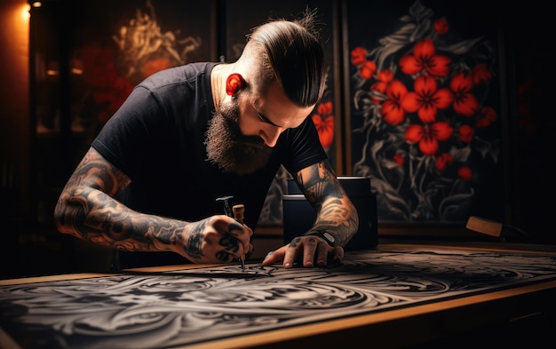 Processus créatif du tatoueur