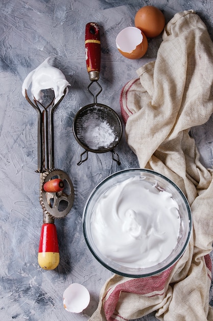 Processus de cuisson meringue