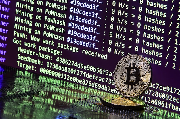 Le processus numérique d&#39;exploration de crypto-monnaie à l&#39;aide des GPU