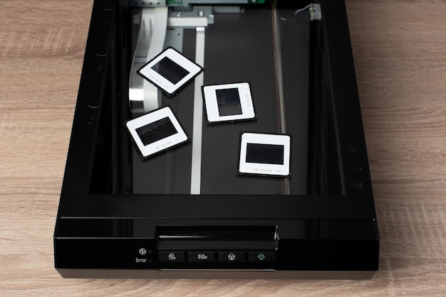 Processus de numérisation Transparents sur un scanner