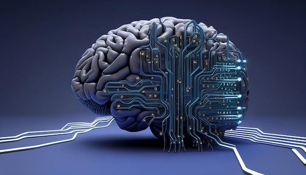 La prochaine étape vers l'intelligence artificielle est représentée par un cerveau câblé The Generative AI