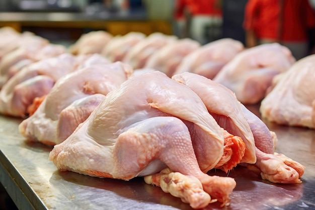 Production avicole de viande de poulet Production industrielle et conditionnement de viande de poulet Carcasses et filets de poulet industrie alimentaire moderne