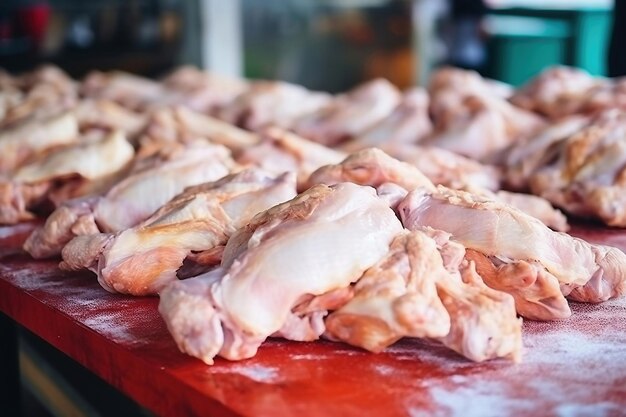 Production avicole de viande de poulet Production industrielle et conditionnement de viande de poulet Carcasses et filets de poulet industrie alimentaire moderne