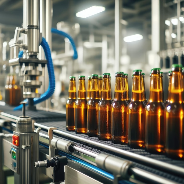 production de bouteilles de bière