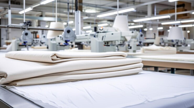 Production de nouveaux produits à l'usine Technologies modernes tissu linge de lit couture