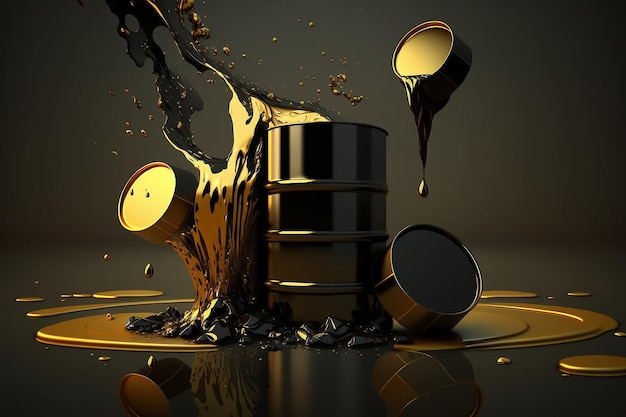 Production de pétrole extraction d'argent barils de pétrole production de neftechka vente de produits pétroliers Concept d'or pompe de forage pétrolier Pétrole gaz Pays Approvisionnement en pétrole brut