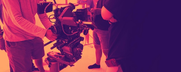 Production vidéo et studio mis en place pour le tournage de films