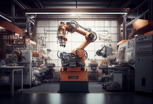 Produit d'assemblage robotique dans l'industrie de l'automatisation d'usine Créé avec la technologie Generative AI