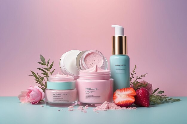 Produit cosmétique esthétique de rêve avec un fond frais