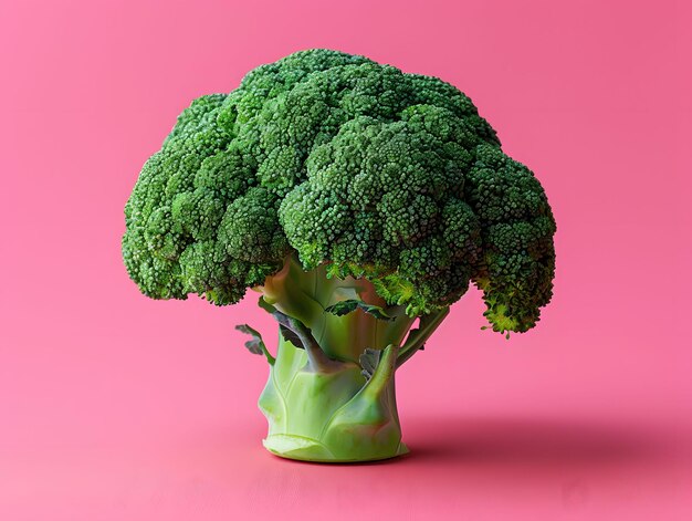 Produit frais Focus Brocoli réaliste Image sur fond solide